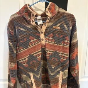 Cinch Southwestern Pullover Hoodie in Rust, Navy & Tan